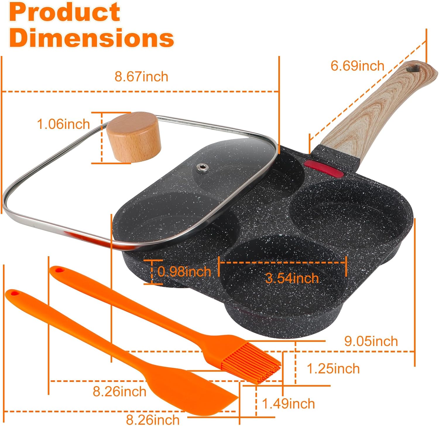 Effortless 4-Cup Nonstick Frying Pan