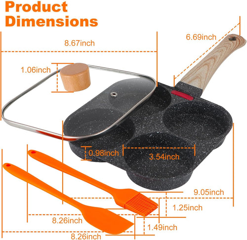 Effortless 4-Cup Nonstick Frying Pan