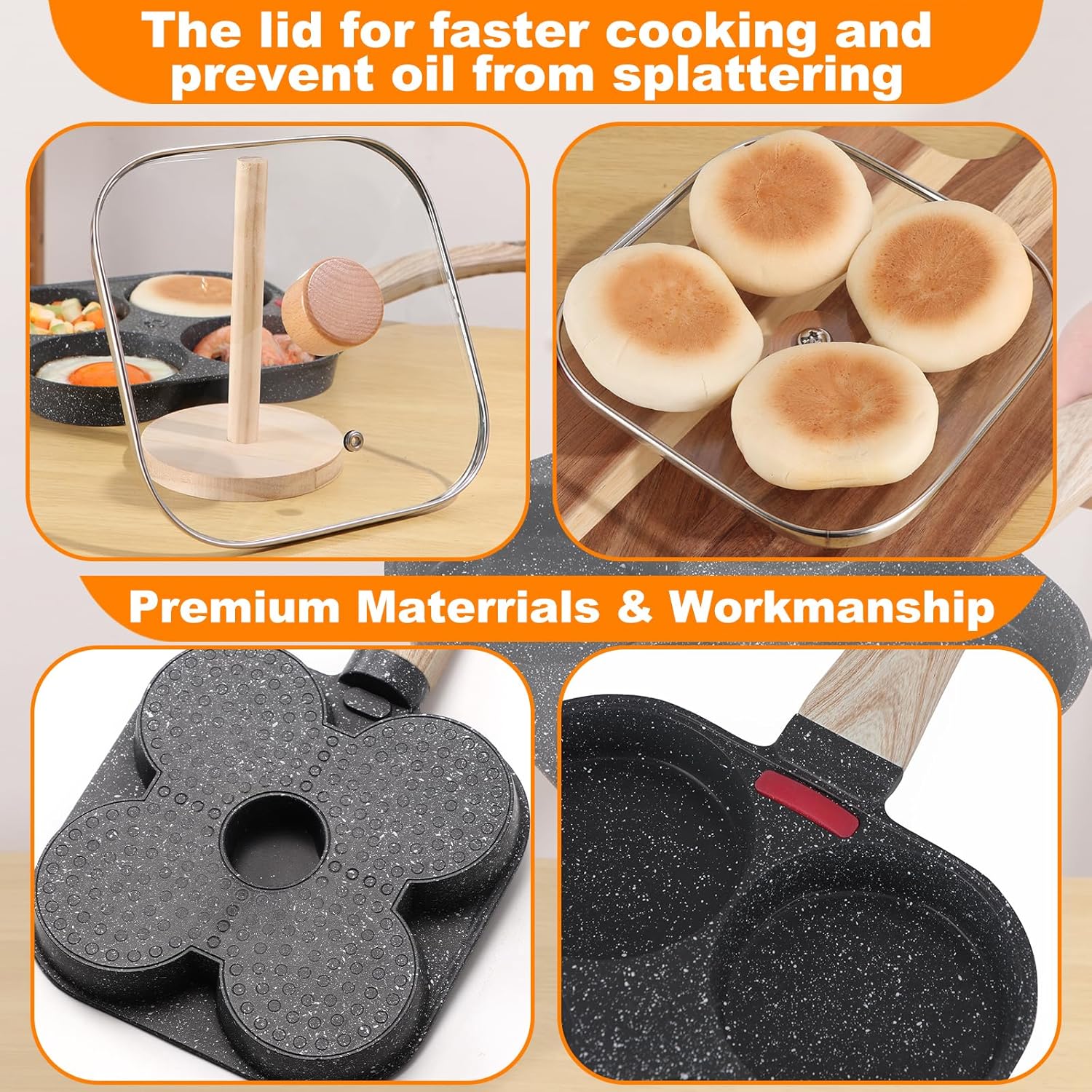 Effortless 4-Cup Nonstick Frying Pan