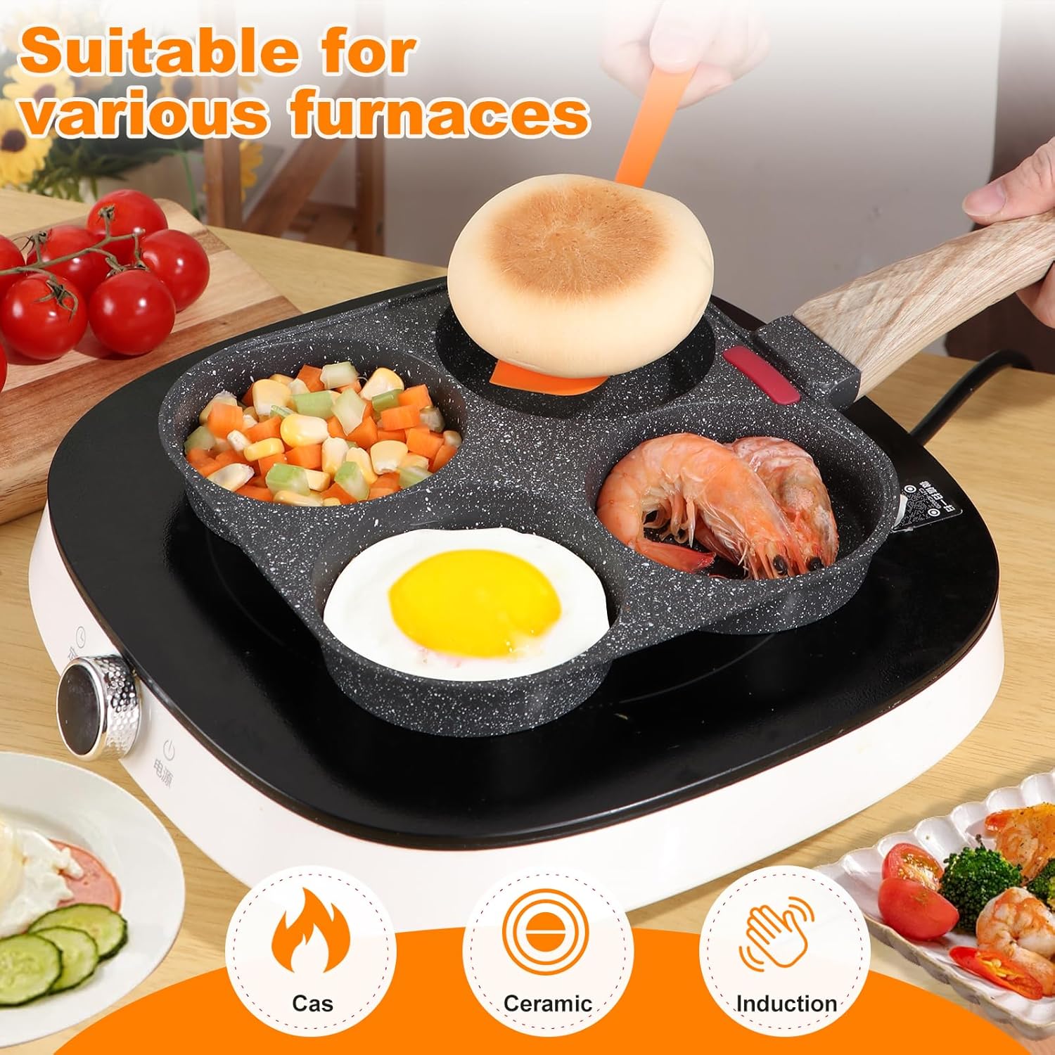 Effortless 4-Cup Nonstick Frying Pan