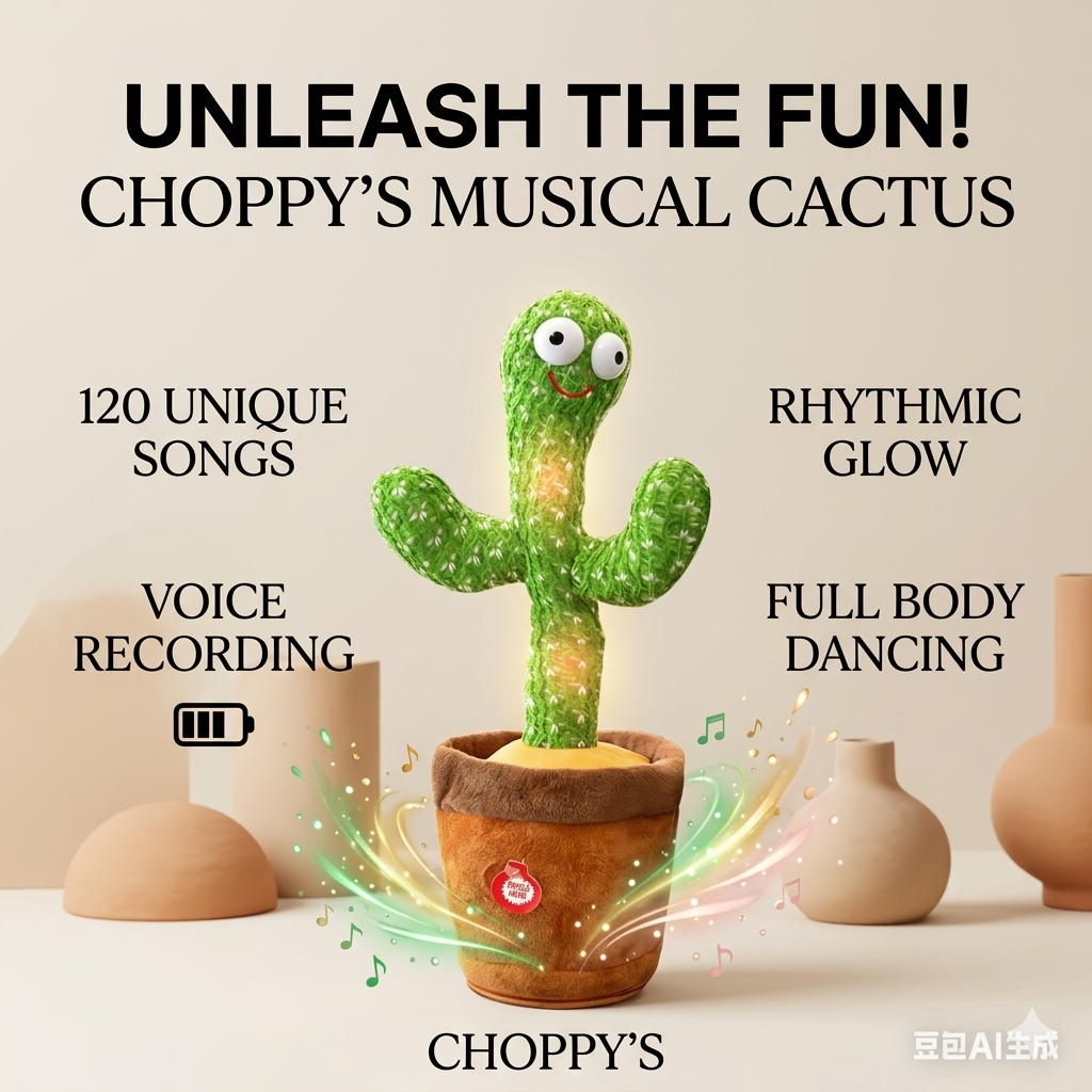 Dancing cactus pet toy