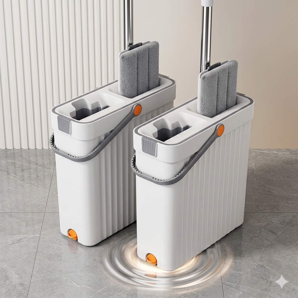 Hand free squeeze mop