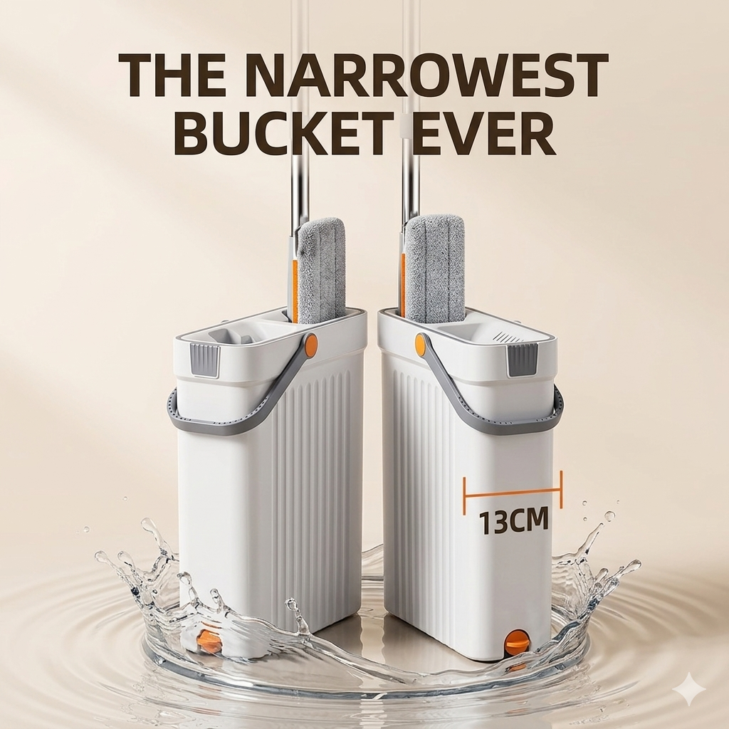 Hand free squeeze mop