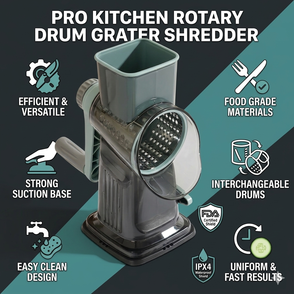 multi-function rotary grater