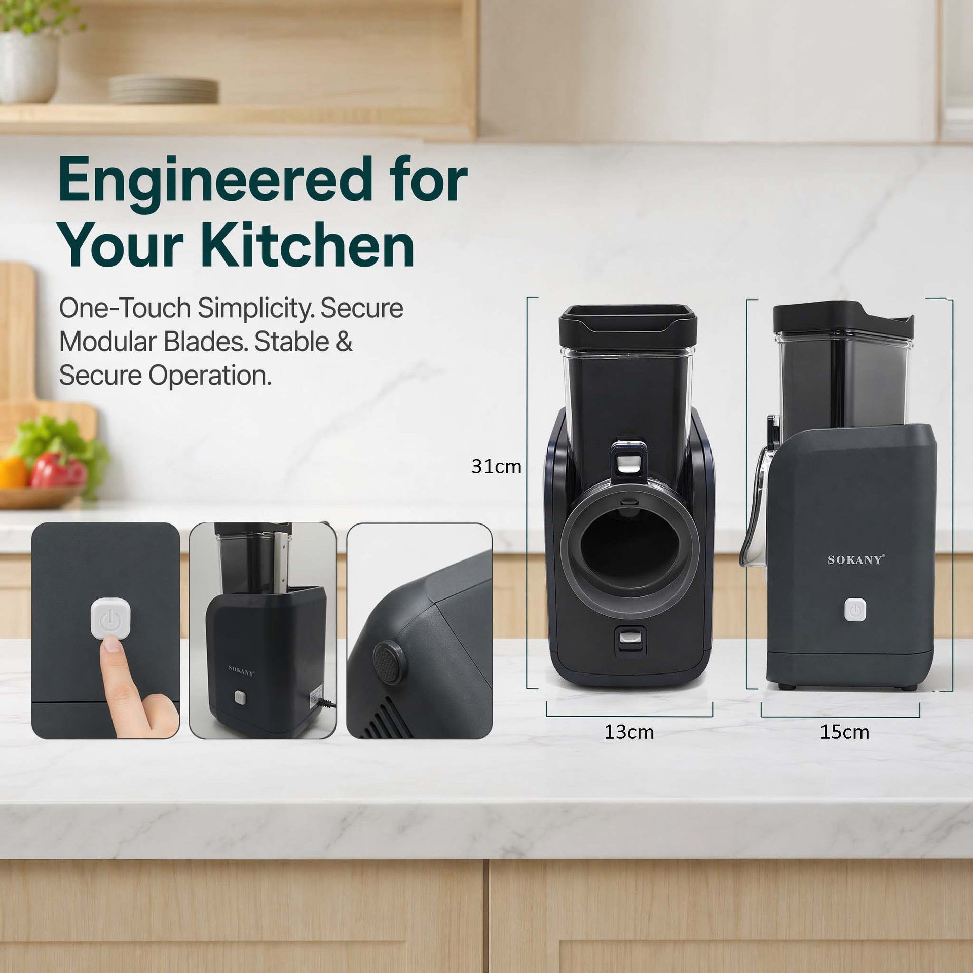 6-in-1 Electric Vegetable Cutter