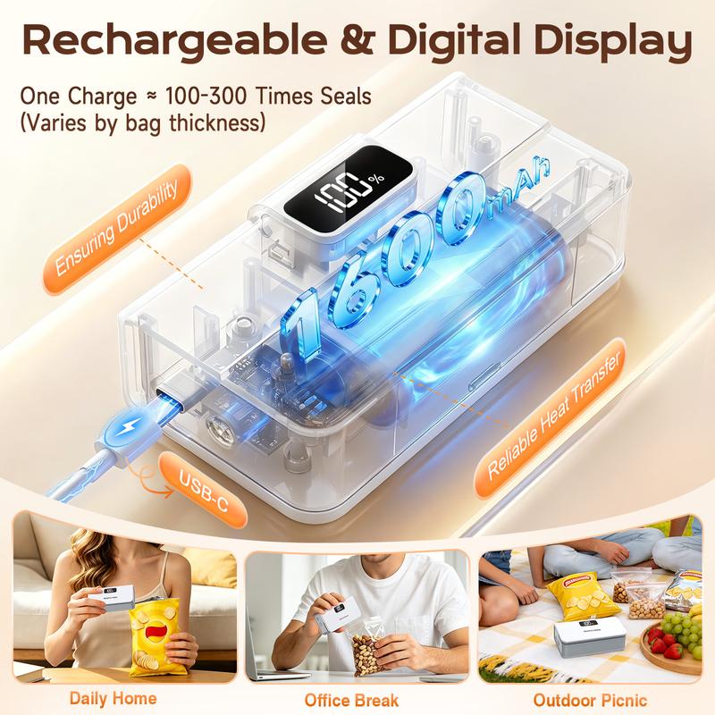 Rechargeable mini bag sealer